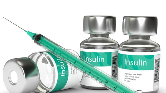 Insulin vials and syringe