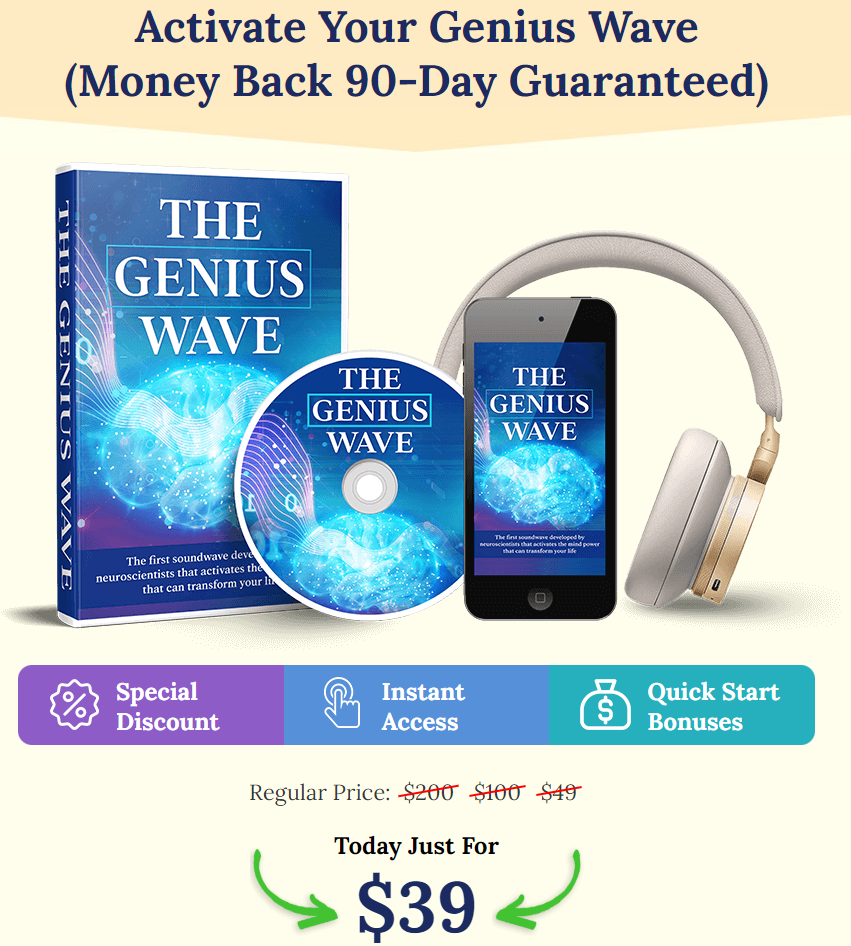 Genius Brain Wave Audio, $39 special discount, Instant Access, Quick Start Bonuses